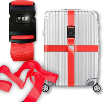 Příslušenství k zavazadlu Zabezpečovací popruh ZLARO vícebarevný s číselným zámkem, 388 cm