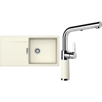 Kuchyňský dřez Set Schock S8-11 (dřez Mono D-100L Magnolia + baterie SC-540.120 Magnolia)
