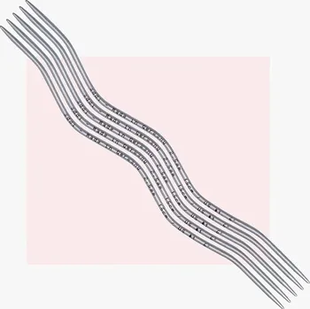 Nástroj na niť a příze Jehlice na ponožky Addi CraSySnake 15 cm - kovové / 5 ks - 3,0 mm
