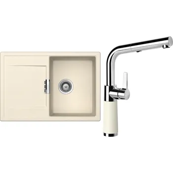 Kuchyňský dřez Set Schock S5-11 (dřez Mono D-100S Magnolia + baterie SC-540.120 Magnolia)