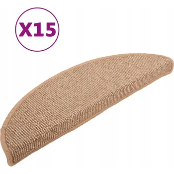Nášlap na schod Kobercové nášlapy na schody 65x21x4 cm světle hnědé