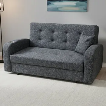 Pohovka Pohovka VIVA III FRUGO | 162 cm | rozkládací + úložný prostor | otvor na láhev | šedý melír WATER BLOCKED