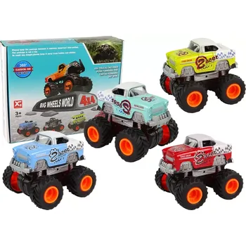 Autíčko monster truck 4x4 na velkých kolech – sada barev