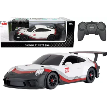 RC model auta Rc auto 1:18 RASTAR PORSCHE 911 GT3 bílo-šedé