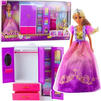 Panenka Panenka ANLILY se šatní skříní a doplňky, 24 dílů