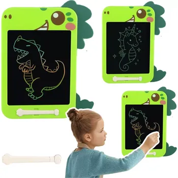 Magnetická kreslící tabulka Tablet na kreslení LCD Dinozaur zelený