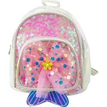 Dětský batůžek s tylovou mašlí bílý