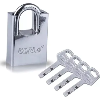 Visací zámek DEDRA-EXIM Zámek s cilindrickým jádrem z nikalovaného litinového materiálu 40mm DEDRA 11U150