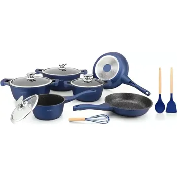 Sada nádobí Royalty Line Sada 13 kusů nádobí s keramickým povrchem- Burgundy