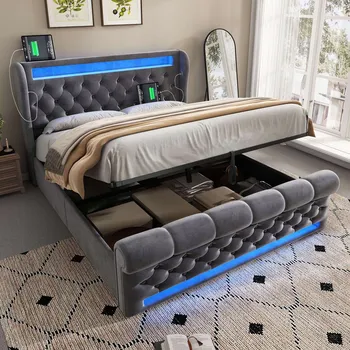 Postel Jednolůžková dřevěná postel Arhatreya 140x200 cm šedá