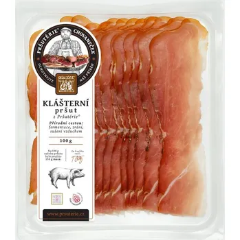 Sušené maso Pršutérie Chovaneček Klášterní pršut krájený vakuovaný Hmotnost: 111g - 115g
