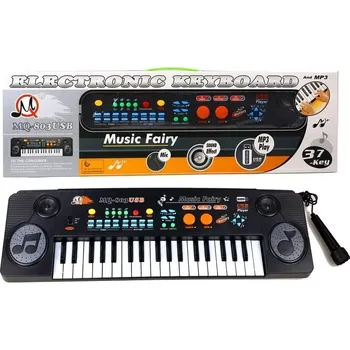 Hudební nástroj pro děti LEAN Toys Klávesnice S Mikrofonem Multifunkční Vzdělávací Hračka