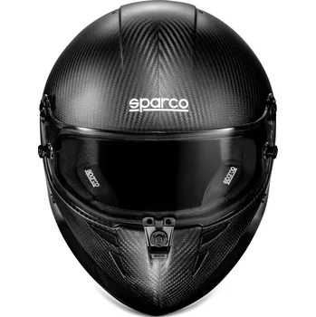 Helma na motorku Kartingová karbonová helma Sparco STEALTH Carbon, s homologací FIA, barva: černá, velikost: XS
