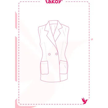 Elektronický střih / PDF dámská sako-vesta Albína-40-46