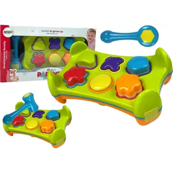 Hračka Oboustranný edukační sorter s kladívkem a tvary