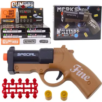 Dětská zbraň mini pistole na pěnové náboje marksman fine 13,5 cm