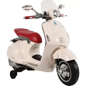 Dětské elektrovozidlo Tomido elektrická motorka Vespa GTS 300 bílá 5352