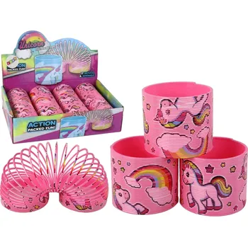 Modelovací hmota Lean Toys Dětská pružina světle růžová s jednorožcem