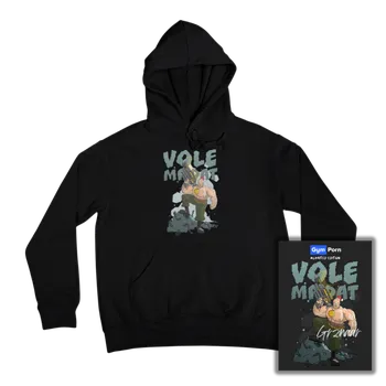 Pánská mikina LIMITOVANÁ MIKINA - Šťastné anabolické! - ČERNÁ + SBĚRATELSKÁ KARTIČKA S