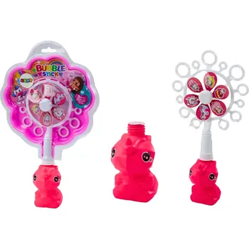 Bublifuk větrníková pistolka na bubliny s jednorožcem – růžová sada s miskou