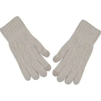 Rukavice Dámské pletené rukavice RZ054 - 21 cm / smetanová