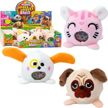 plyšák Plyšový mačkací gniotek se zvierátky s vodními kuličkami 6 cm