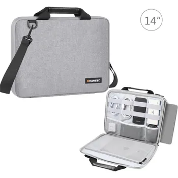 brašna na notebook Pouzdro / brašna HAWEEL pro Apple MacBook 14/15" - přihrádky na vybavení - látková - šedá