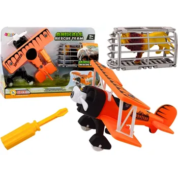 autíčko Rozkládací letadlo pro přepravu zvířat v oranžové barvě