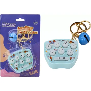 POP IT Kapesní elektronická hra Pop It na klíče – modrá