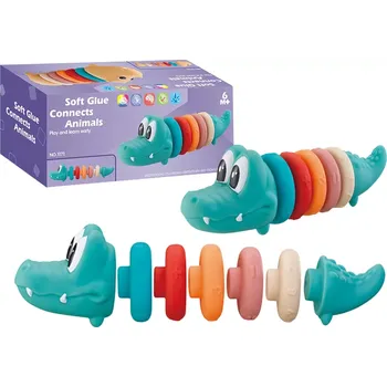 Hračka Měkká vzdělávací pyramida krokodýl pro miminka