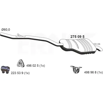 Auto-moto Zadní tlumič výfuku ERNST 275095