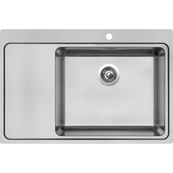 Nerezový dřez Nerezový dřez Sinks BLOCKER 780 V 1mm kartáčovaný odkap vlevo