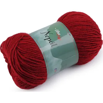 Příze Pletací příze Nepál 100 g, střední, 5 (6019) červená