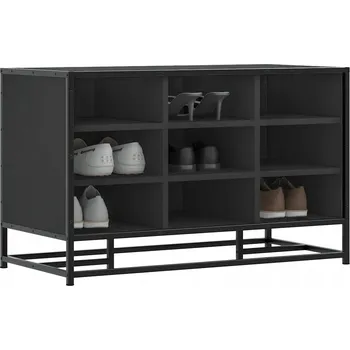 Zahradní lavice Lavice VidaXL s úložným prostorem na boty, černá, 84x40x53,5 cm