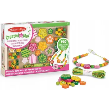 dětská sada na výrobu šperků SADA NA VÝROBU BIŽUTERIE KVÍTKY ZELENÉ 120 KORÁLKŮ 4+ SADA KORÁLKŮ 4+