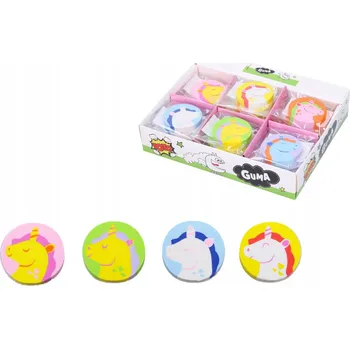 Pryž Mazací guma Unicorn Premium - 6 barev, balení 30 ks