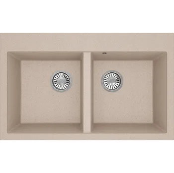 Granitový dřez Dvoukomorový dřez Brenor granitový béžový
