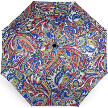 Deštník Dámský skládací deštník, velké, 8 modrá safírová