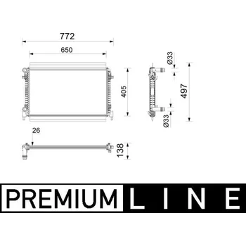 Chladič motoru Chladič, chlazení motoru MAHLE CR 2801 000P
