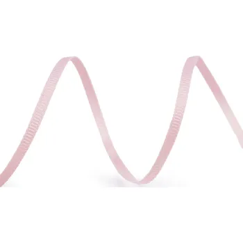 Stuha Rypsová stuha / poutko šíře 3 mm, střední, 9 růžová nejsv.