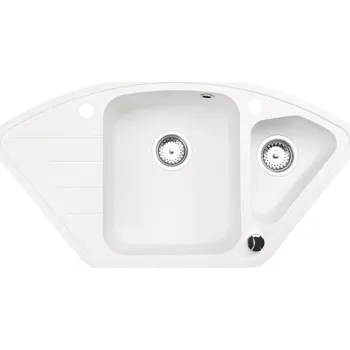 Granitový dřez Dřez jednopůlkomorový Brenor Merkury granit bílý
