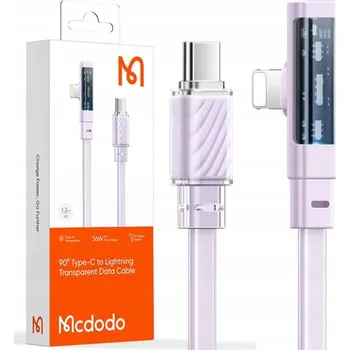 Datový kabel Kabel McDodo USB-C na Apple Lightning 1,2 m fialový