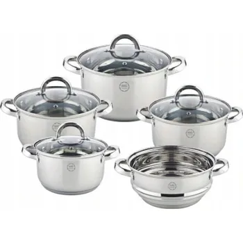 Sada nádobí Sada hrnců MG Home Verso nerezová ocel 9 ks