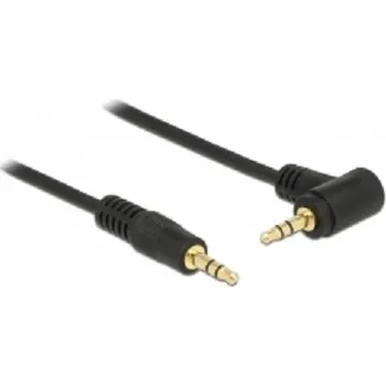 Audio kabel Delock Stereo Jack Cable 3.5 mm 3 pin male > male angled 5 m black