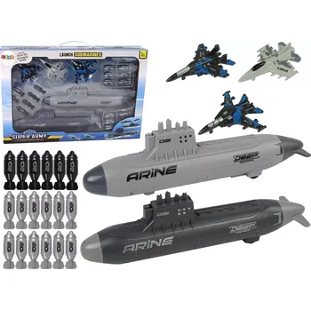 Figurka LEANToys Sada armádních ponorek a stíhačky