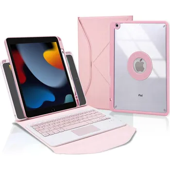 Klávesnice pro tablet Klávesnice Bluetooth + kryt / pouzdro pro Apple iPad 10,2" (2019 - 2021) / Air 3 / Pro 10,5" - Rose Gold růžová