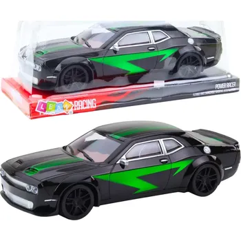 Hračka Sportovní auto s pohonem černé se zelenými liniemi