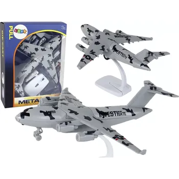 HW Lean Toys Vojenská šedá Camo UNITED figurka letadla-605