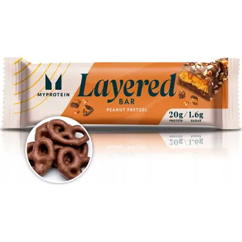 6-VRSTVÁ PROTEINOVÁ TYČINKA ČOKOLÁDA ARAŠÍD PRETZEL - MY PROTEIN