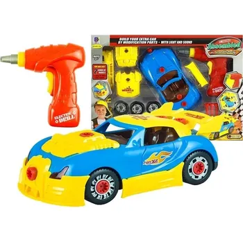 ostatní stavebnice Stavebnice závodního auta s aku vrtačkou pro děti
